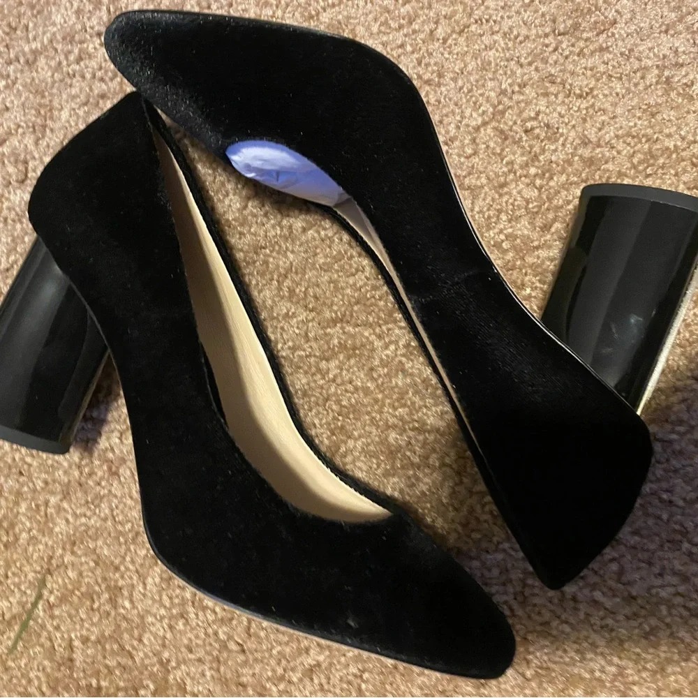 Black velvet With rhinestone heel - Picture 1 of 4